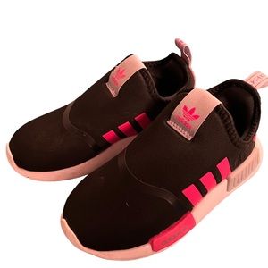 Adidas Pink and Black Slip-on 360 Sneakers Kids 10K or Toddler 10